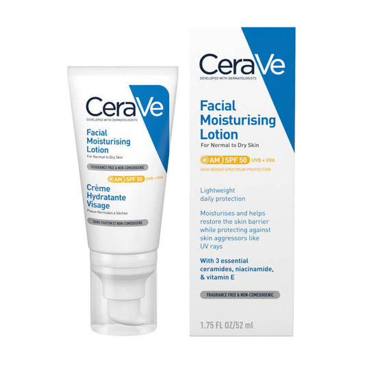 لوشن مرطب للوجه من سيرافي بمعامل حماية من الشمس SPF 50