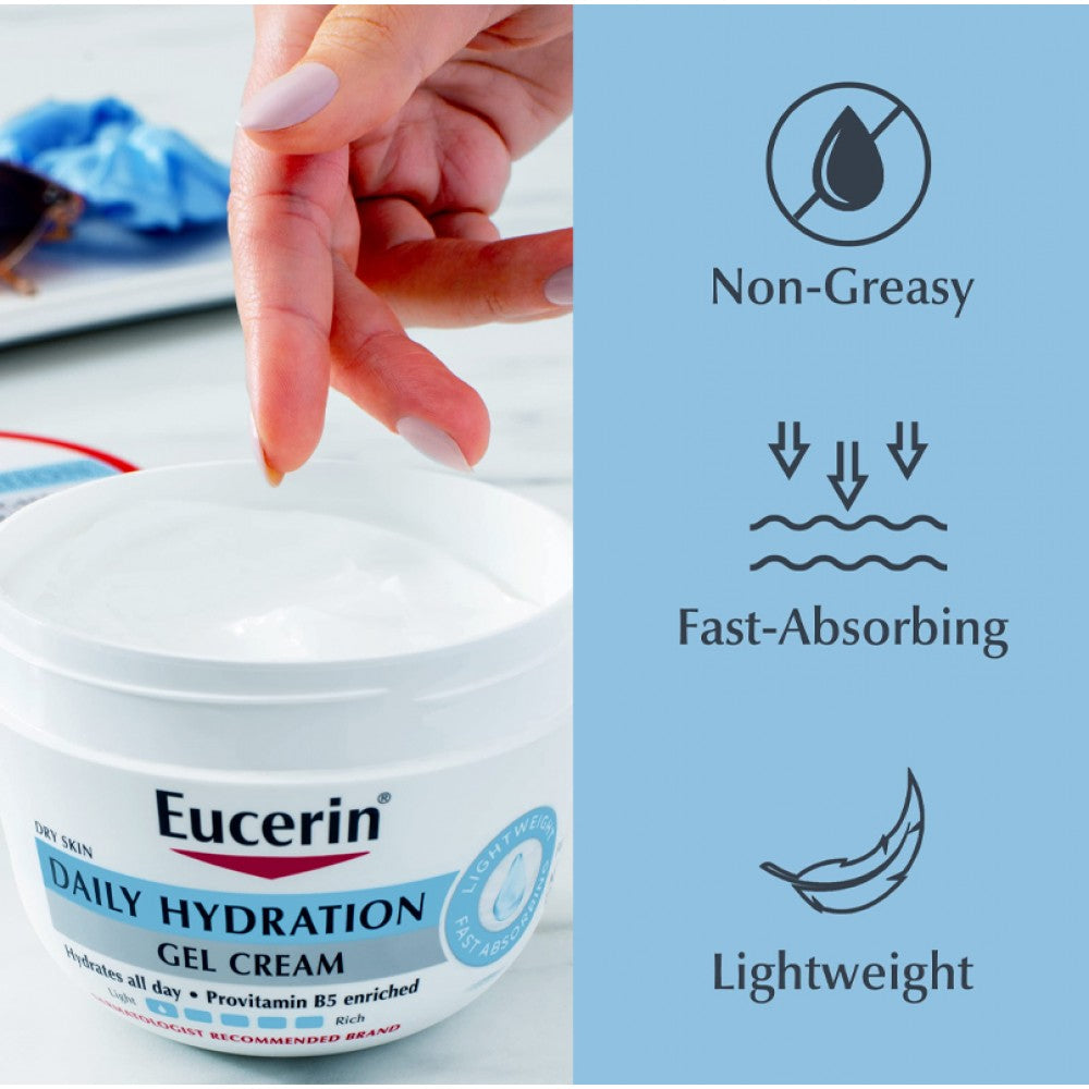 Eucerin, Daily Hydration Gel Cream, Fragrance Free, 12 oz (340 g)
