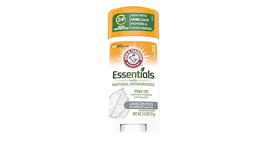 Arm & Hammer, Essentials with Natural Deodorizers, Deodorant, Unscented, 2.5 oz (71 g)