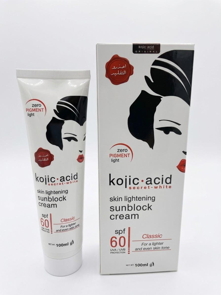 Kojic Acid Skin Lightening Sunblock Cream SPF 60 - 100ml