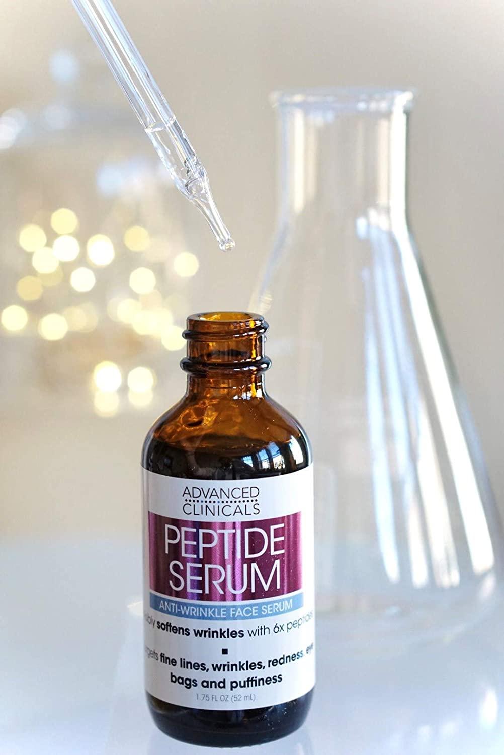 Advanced Clinicals, Peptide Serum, Anti-Wrinkle Face Serum, 1.75 fl oz (52 ml)