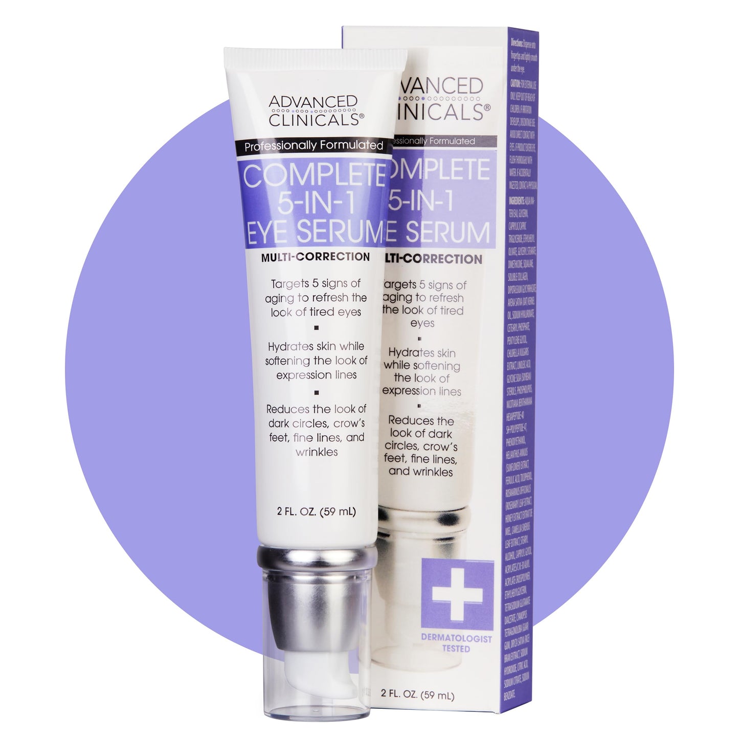 Advanced Clinicals, Complete 5-In-1 Eye Serum, 2 fl oz (59 ml)
