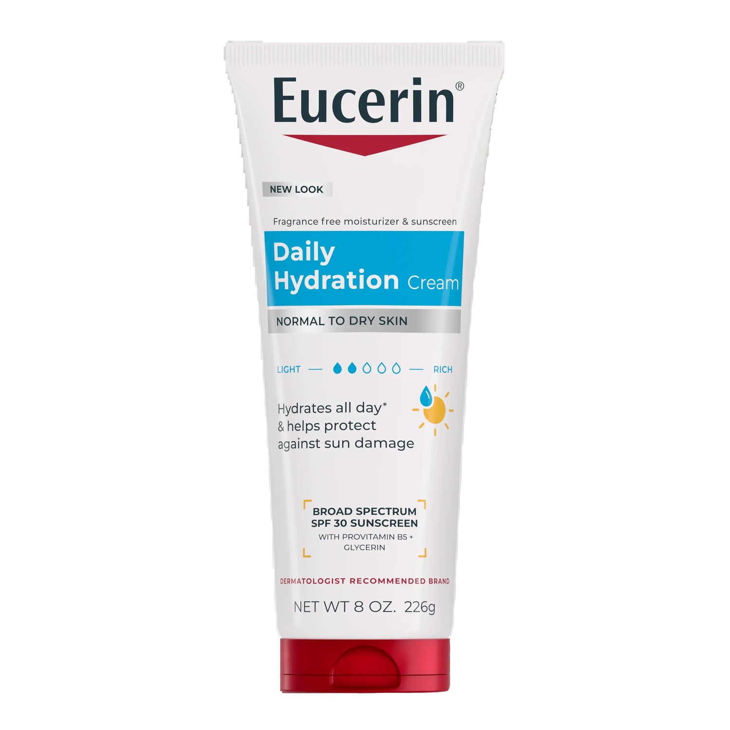 [EUCERIN] Daily Hydration Cream, SPF 30,Fragnance Free , 8pz(226g)