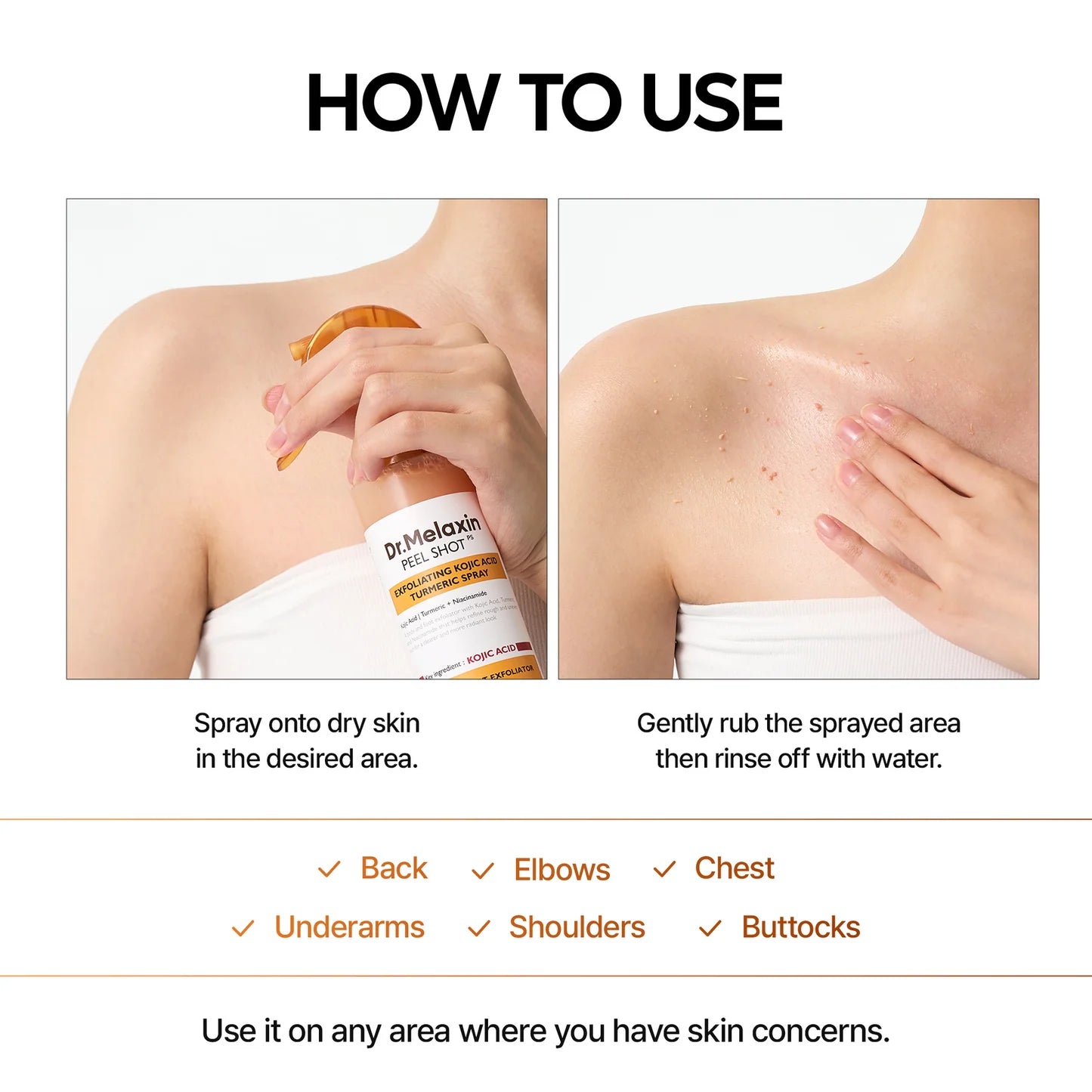 Dr.Melaxin - Peel Shot Exfoliating Kojic Acid Turmeric Spray  200ml (6.76 fl oz)