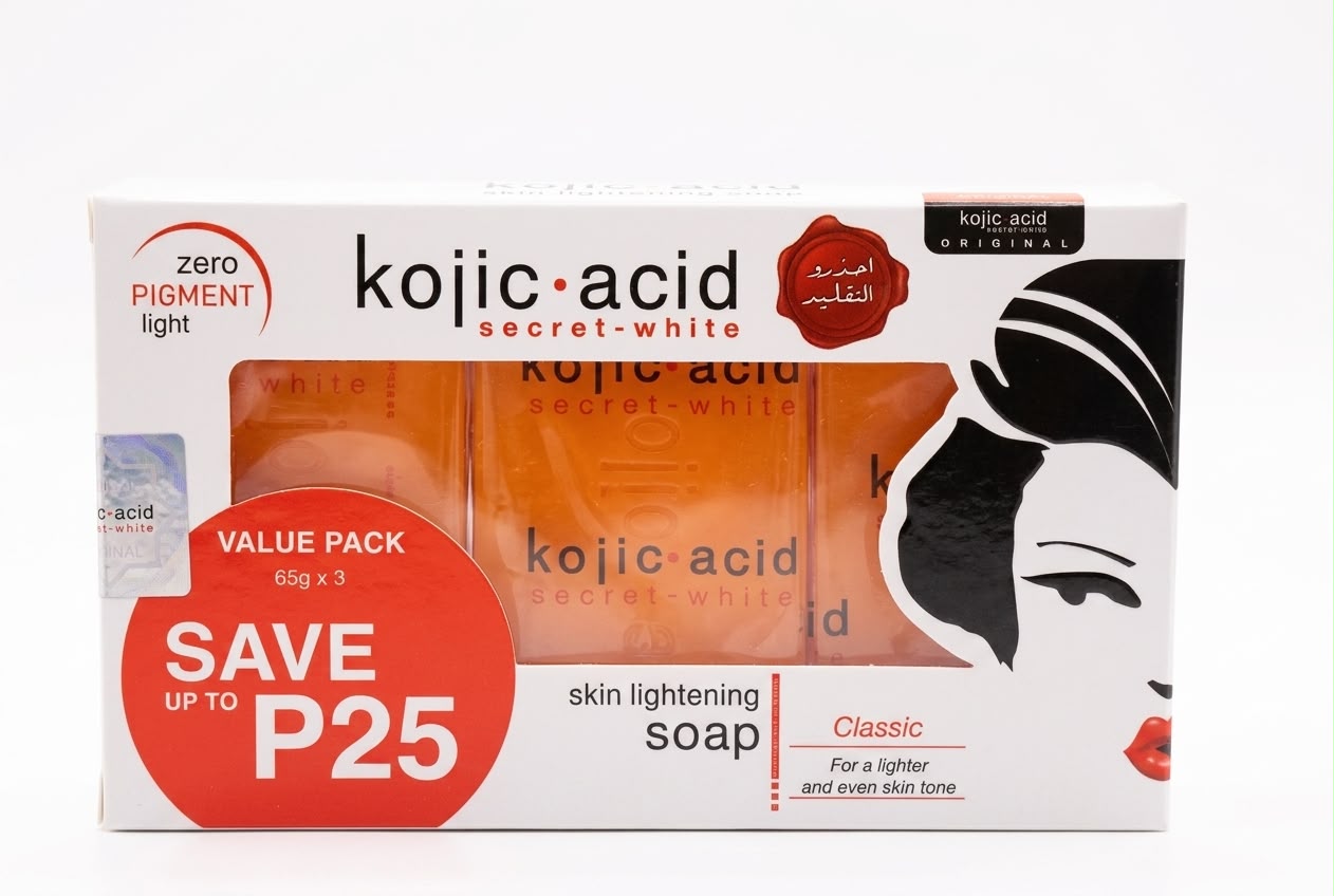 Kojic Acid Skin Lightening Soap (65g × 3)